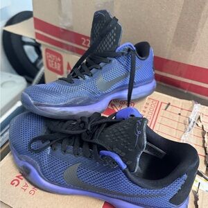 Kobe Nike Black and Purple Mesh Sneakers